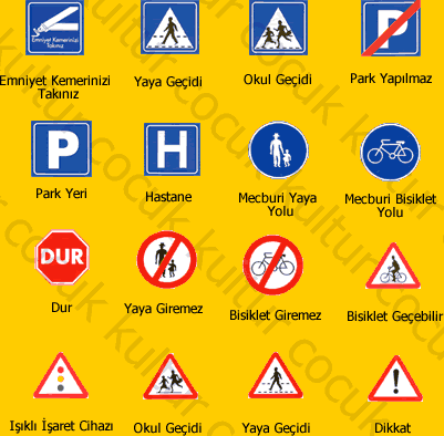 trafik işaretleri
