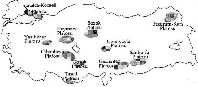 türkiye plato haritası